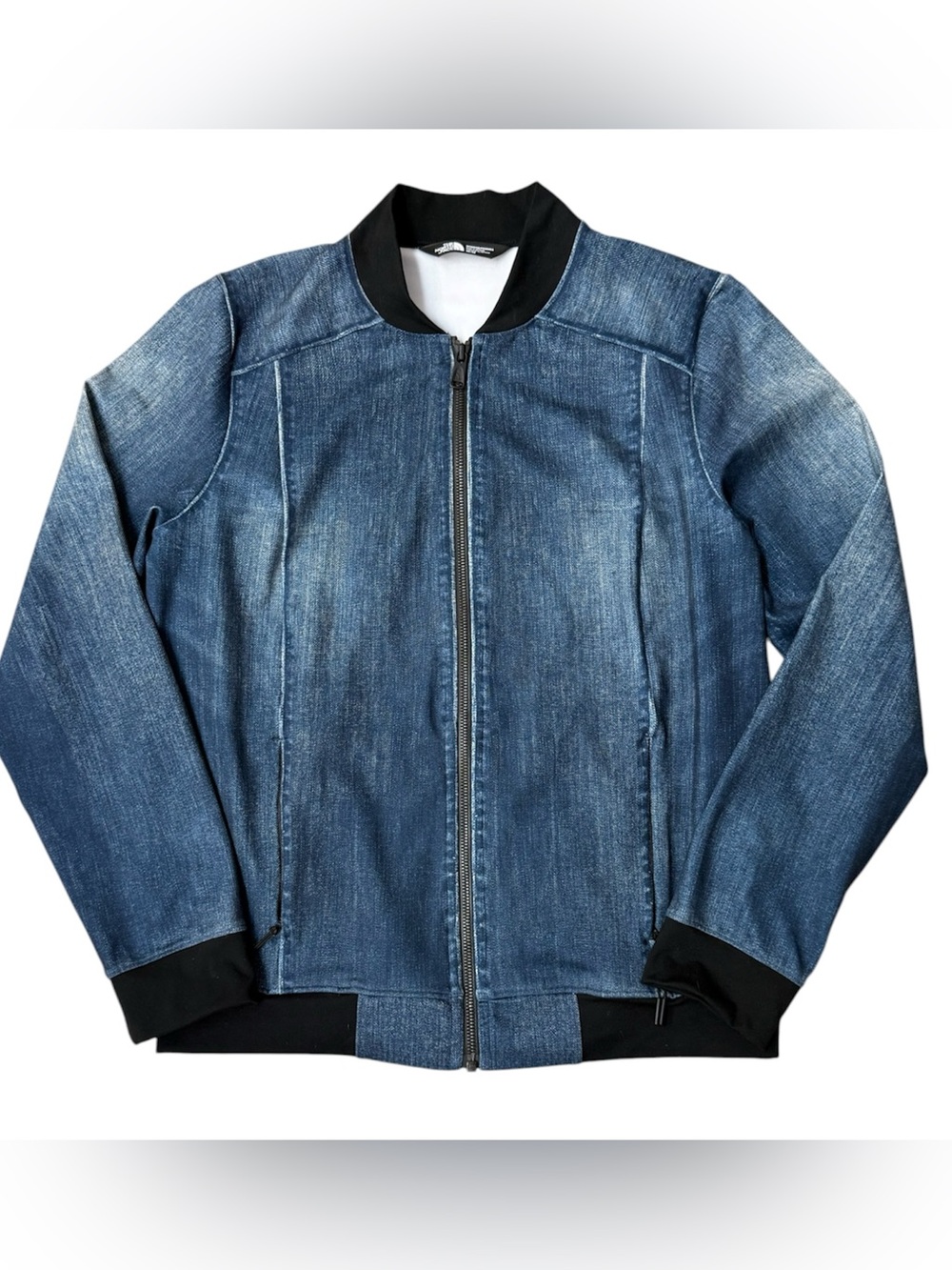 The North Face Womens TNF Indigo KNT Jacket Full Zip Up Jacket Train M